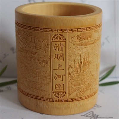 特价竹雕刻笔筒 融合创意工艺与文化内涵的商务礼品新选择